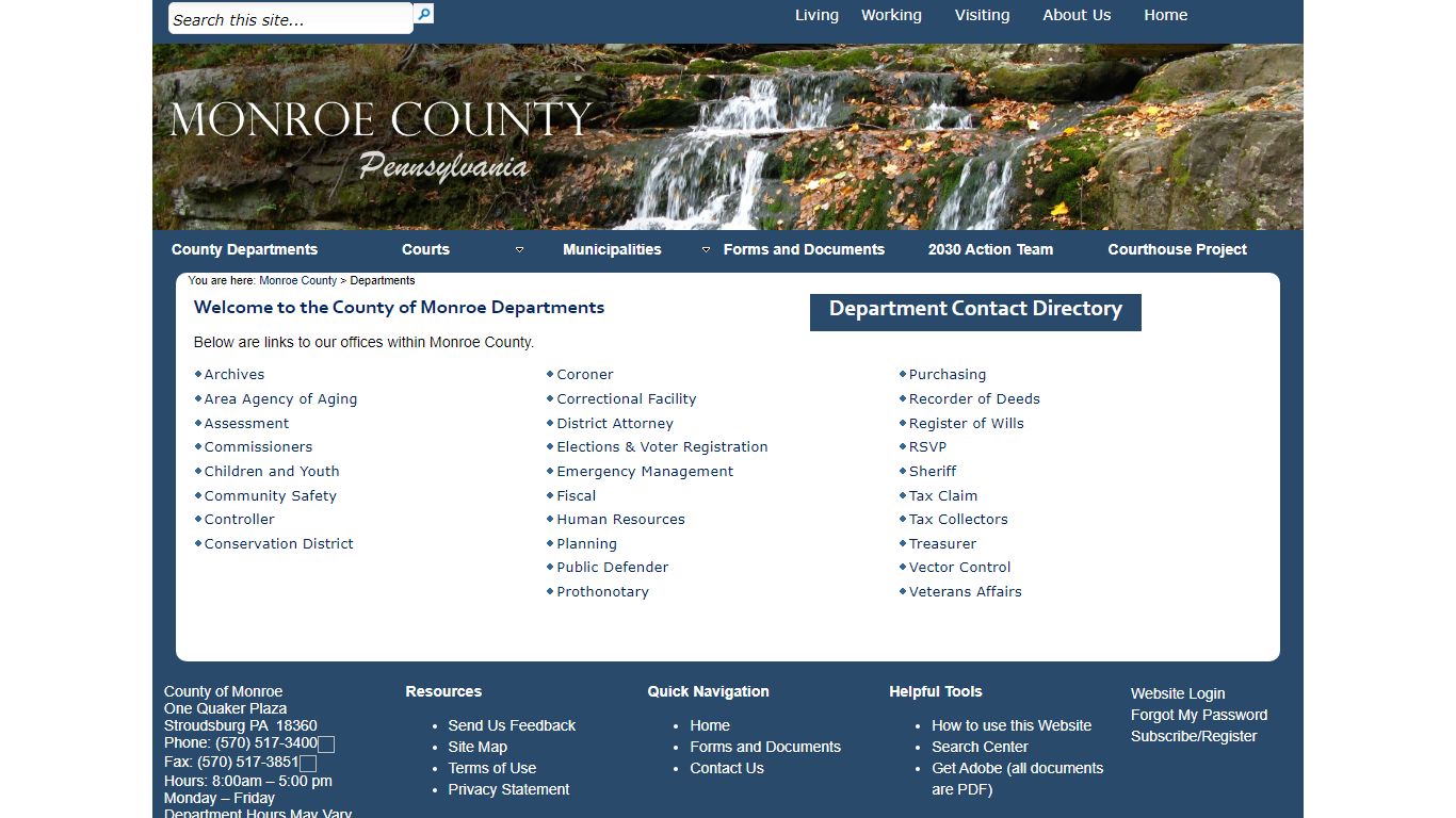 Monroe County | County Departments - Monroe County, Pennsylvania